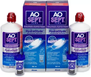 Alcon AO SEPT PLUS HydraGlyde 2x360 ml - Płyny do soczewek kontaktowych - miniaturka - grafika 3