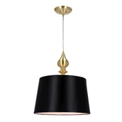 Lampy sufitowe - Wisząca lampa z czarnym abażurem - C8-R21 - miniaturka - grafika 1