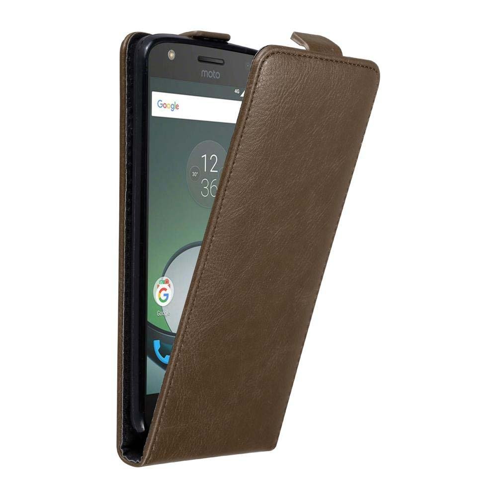 Etui Cadorabo do Motorola MOTO Z PLAY w kolorze brązowym Etui z klapką na telefon komórkowy Etui Cover