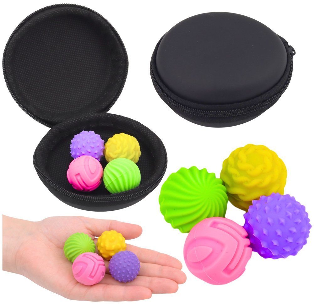 Magnetyczne Silikonowe Piłki Antystresowe W Etui Kolorowe 2,5 cm 4 el.