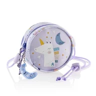 Torebki damskie - Miquelrius - Torba listonoszka, torba z jednorożcem z przegrodą, zamkiem błyskawicznym i pluszowym brelokiem, regulowanym sznurkiem i systemem bezpieczeństwa, saszetka dziecięca 110 x 110 x 40 mm, - miniaturka - grafika 1