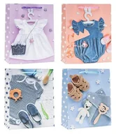 Opakowania i torebki na prezenty - Torebka dziecięce brokat 26x32x10cm mix Rozette - artykuł papierniczy - miniaturka - grafika 1