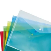 Teczki i skoroszyty - Teczka kopertowa na zatrzask A4 TAURUS PP transparentna żółta /21614/ - miniaturka - grafika 1