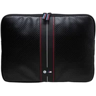 Torby na laptopy - Etui na laptopa BMW Carbon Red Stripes 16 cali Czarny - miniaturka - grafika 1