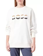 Bluzy damskie - BOSS Bluza damska, Open White118, M - miniaturka - grafika 1