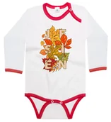 Body dla niemowląt - Body dziecięce Z Napisem Jesień Kolorowe Liście Na Dzień Jesieni 74/80 - miniaturka - grafika 1