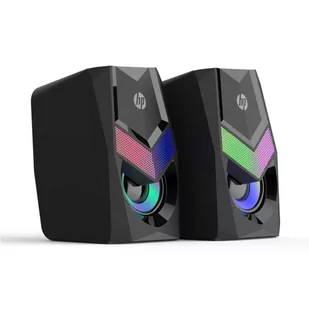 HP głośniki DHE-6000, 2.0, 6W, czarny, regulacja głośności, stołowy, 3,5 mm jack (USB), podświetlane, 160Hz-20KHz - Głośniki komputerowe - miniaturka - grafika 2