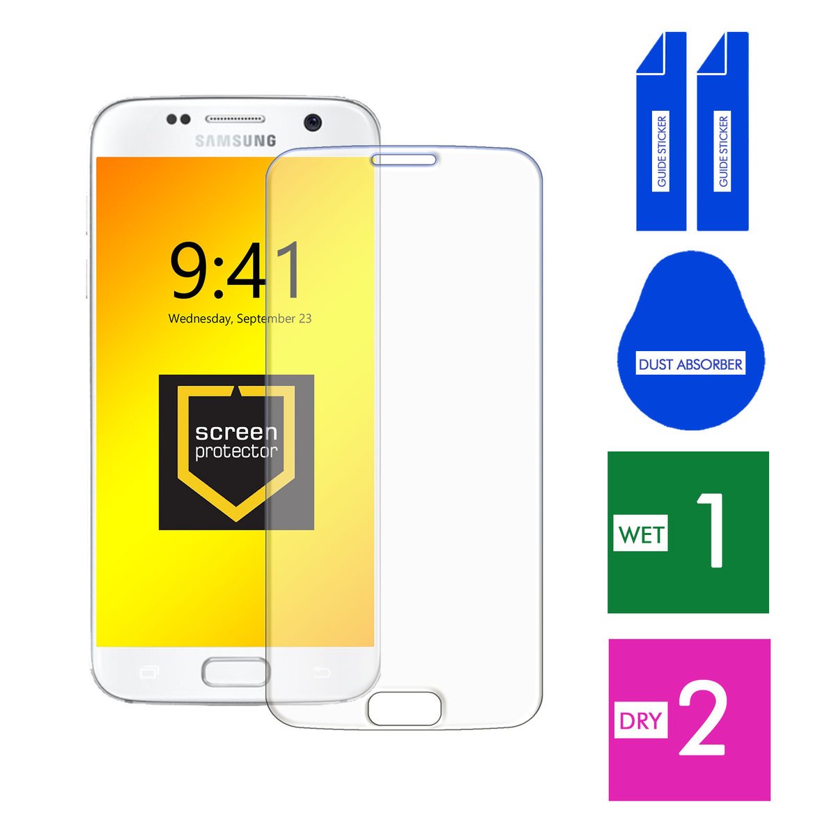 SZKŁO HARTOWANE DO SAMSUNG GALAXY S7 SZYBKA 9H OCHRONNE PANCERNE