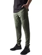 Spodenki męskie - Urban Classics Męskie spodnie Diamond Stitched Pants, zielony (oliwka 176), 30W x 31L - miniaturka - grafika 1