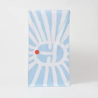 Ręczniki - Niebieski ręcznik plażowy Sunnylife Sun Face, 175x90 cm - miniaturka - grafika 1
