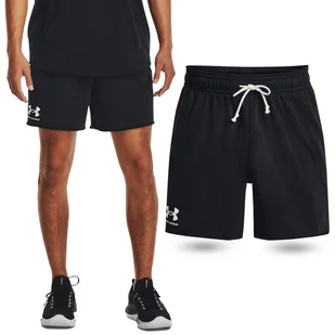 Spodenki fitness męskie UNDER ARMOUR Rival Terry 6" Shorts Szorty - Spodnie sportowe męskie - miniaturka - grafika 1