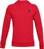 Bluzy męskie - Under Armour Bluza męska Rival Fleece Hoodie czerwona r. S 1357092 600 - miniaturka - grafika 1