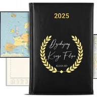 Kalendarze - KALENDARZ 2025 Rok Książkowy Czarny Planer Prezent dla Księdza IMIĘ KREATOR - miniaturka - grafika 1