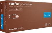 Rękawiczki jednorazowe - Mercator Medical 100 x Rękawiczki lateksowe comfort powder-free L RD10005004 - miniaturka - grafika 1