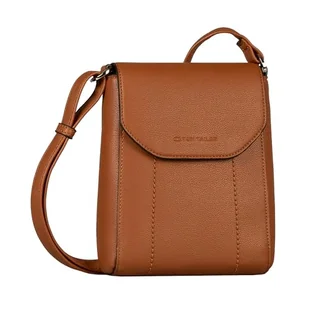 TOM TAILOR Damska torebka z klapką Ammi Cognac Brown, brązowy (cognac) - Torebki damskie - miniaturka - grafika 1
