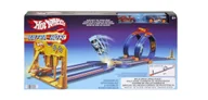 Zabawki konstrukcyjne - Hot Wheels Action Ultra Hots Wild Drive Drag Race Track Set + 2 autka HGV65 - miniaturka - grafika 1