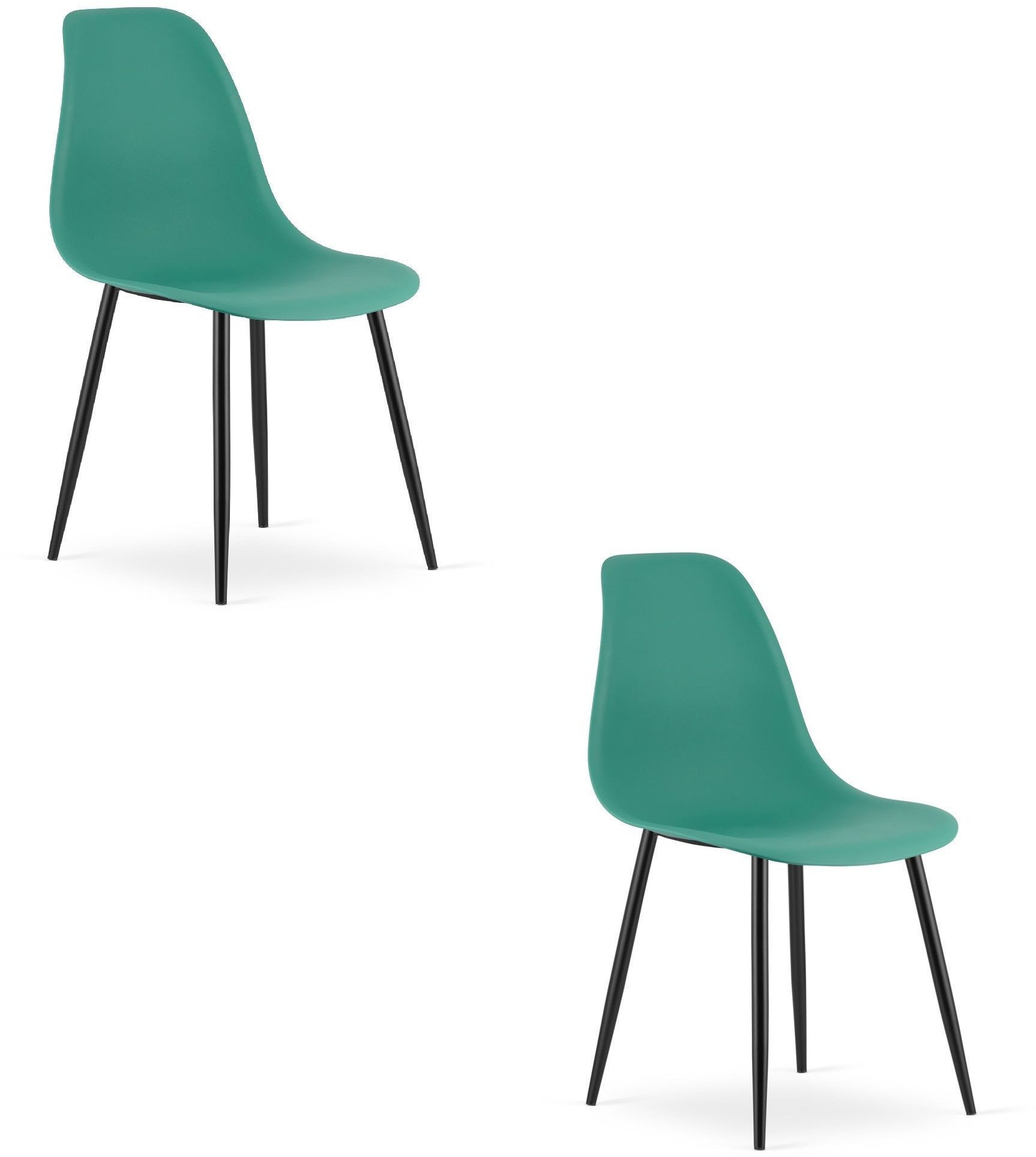 Krzesło WAT zielone / nogi czarne x 2