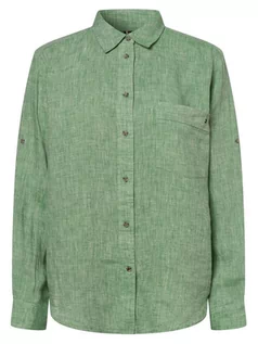 Koszule damskie - Tommy Hilfiger - Damska bluzka lniana, zielony - grafika 1