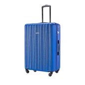 Walizki - Duża walizka Puccini Bali ze żłobieniami, niebieska, 76 x 50 x 29,5 cm - miniaturka - grafika 1