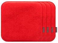 Poduszki na krzesła - MAGMA Komplet 4 poduszek na krzesło MAGMA Avaro (Kwadratowy, Czerwony) - miniaturka - grafika 1