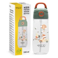 Butelki dla niemowląt - BUTELKA NA WODĘ BIDON DLA DZIECKA NAPÓJ DO SZKOŁY SPORTOWA TRITAN 550 ML - miniaturka - grafika 1