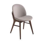 Krzesła - Krzesło do jadalni tapicerowane skórą ekologiczną i ramą z jesionu orzechowego  4107 ANGEL CERDA - miniaturka - grafika 1