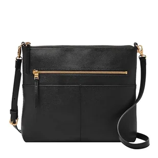 Fossil Fiona duży crossbody czarny - Torebki damskie - miniaturka - grafika 1
