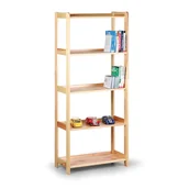 Szafy i regały magazynowe - B2B Partner Drewniany regał, 5 półek, 1660x680x435 mm 11036 - miniaturka - grafika 1