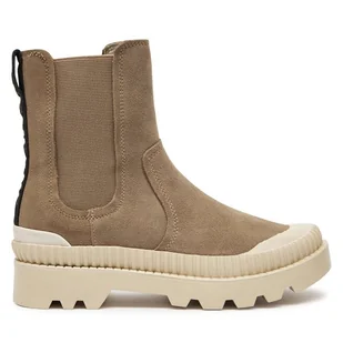 Sztyblety Pepe Jeans PLS50539 Brązowy - Botki damskie - miniaturka - grafika 1