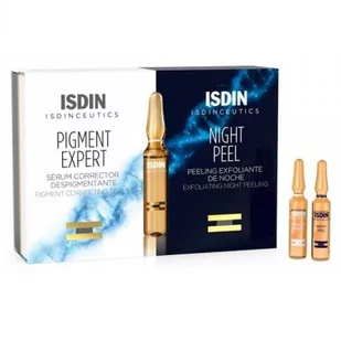 Isdin Isdinceutics Day & Night Depigmenting Routine zestaw serum do twarzy + peeling złuszczający na noc 20 ampułek - Zestawy kosmetyków damskich - miniaturka - grafika 1