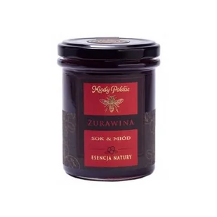 Miody Polskie Sok i Miód Esencja Natury Żurawina, 250g >> 0zł za wysyłkę przy zakupach od 149 zł << - Miód - miniaturka - grafika 1