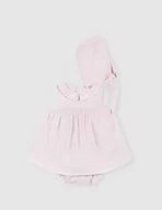 Sukienki - Gocco Dziewczęca sukienka Conjunto różowa Bordado Vestido Con Capota, Rosa Viejo, 9 Miesiące - miniaturka - grafika 1