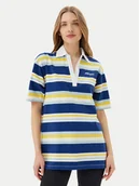 Koszulki i topy damskie - Napapijri Polo E-Ete NP0A4ILK Niebieski Oversize - miniaturka - grafika 1