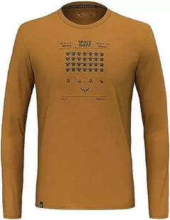 Salewa Pure Space Game Merino T-shirt męski, złoty brąz, XL - Koszulki męskie - miniaturka - grafika 1