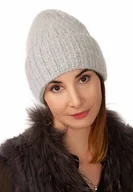 Czapki damskie - Czapka zimowa damska szara - miniaturka - grafika 1