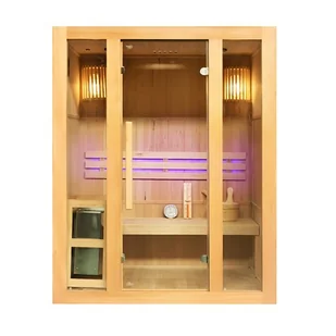 Sauna fińska 4-osobowa 120x120 cm piec Harvia 4,5KW Bodo3 - Sauny - miniaturka - grafika 1