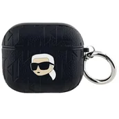 Akcesoria do słuchawek - Karl Lagerfeld KLA3PGKIPK AirPods 3 cover czarny/black Monogram Karl Head - miniaturka - grafika 1