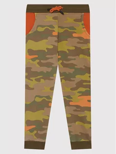 Spodnie i spodenki dla chłopców - Guess Spodnie dresowe N1BQ12 KAD70 Zielony Regular Fit - grafika 1