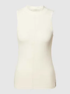 Top o kroju slim fit ze stójką - Koszulki i topy damskie - miniaturka - grafika 1