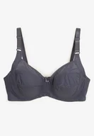 Biustonosze - Granatowy Biustonosz z Regulowanymi Ramiączkami Zapinany na Haftki Izeviana - Renee - miniaturka - grafika 1