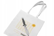 Torebki damskie - Eco Torba Nóż, Grunge Aesthetic, Torba Z Nadrukiem - miniaturka - grafika 1