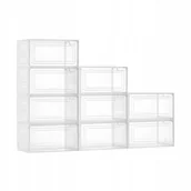 Pokrowce na ubrania - PUDEŁKA DO PRZECHOWYWANIA BUTÓW VEVOR 9 SZTUK PRZEZROCZYSTE SKŁADANE MOCNE - miniaturka - grafika 1