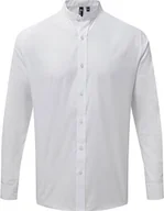Koszule męskie - Koszula męska z długim rękawem Premier Workwear z kołnierzykiem Grandad - miniaturka - grafika 1