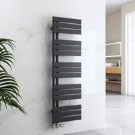 Ręczniki - Suszarka na ręczniki EMKE Grzejnik łazienkowy Grzejnik panelowy Podłączenie boczne Naścienne ciepłej wody 1041 x 600 mm Antracyt - miniaturka - grafika 1