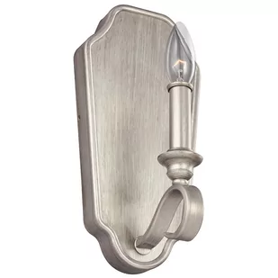 Feiss Kinkiet LAMPA ścienna FE/DEWITT1 Elstead klasyczna OPRAWA świecznikowa srebrna szczotkowana FE/DEWITT1 - Lampy ścienne - miniaturka - grafika 1
