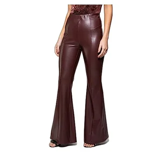 Guess Spodnie damskie, SABELLLA PU Flare, W2BB32K8S30-G1G5, brązowe, rozmiar 25, brązowy - Spodnie damskie - miniaturka - grafika 1