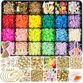 Prace ręczne dla dzieci - Zestaw do Robienia Bransoletek Biżuterii Koraliki Literki FR1003 / Frayda - miniaturka - grafika 1