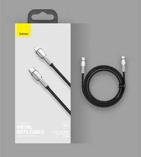 Baseus Cafule Metal Data kabel USB Typ C - Lightning 20 W Power Delivery 1 m czarny (CATLJK-A01) - Kable USB - miniaturka - grafika 17
