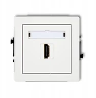 Gniazdka elektryczne - Gniazdo pojedyncze Karlik Deco DHDMI-3 HDMI 2.0 białe - miniaturka - grafika 1