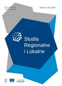 Czasopisma - Studia Regionalne i Lokalne 4/2023 - miniaturka - grafika 1
